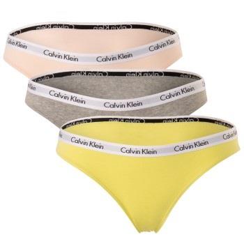 Calvin Klein Truser 6P Carousel Bikinis Rosa/Gul bomull Small Dame