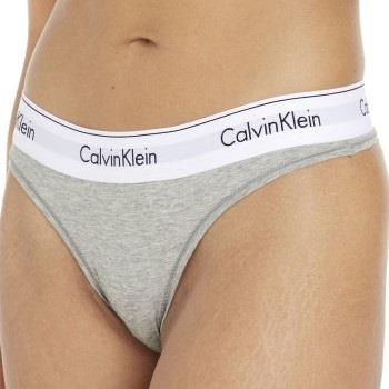 Calvin Klein Truser 2P Modern Cotton Thong Gråmelerad Medium Dame