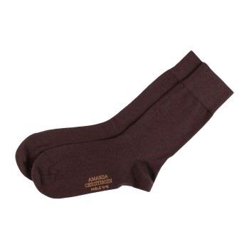 Amanda Christensen Strømper Noble Ankle Socks Mørkbrun  Str 47/48