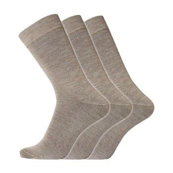 Dovre Strømper 3P No Elastic Twin Socks Beige bomull Str 45/48 Herre