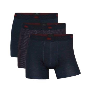 Dovre 3P Recycled Polyester Boxers Marine/Rød polyester Medium Herre