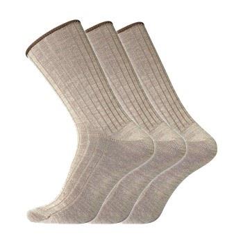 Dovre Strømper 3P Wool No-Elastic Socks Beige Str 40/45 Herre