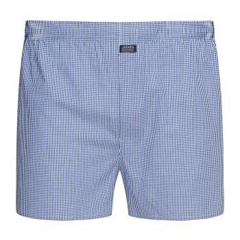 Jockey Woven Poplin Boxer Shorts Marin/Rutet bomull Small Herre