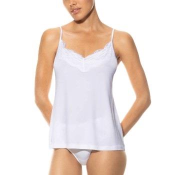 Mey Grace Camisole With Lace Hvit viskose Small Dame