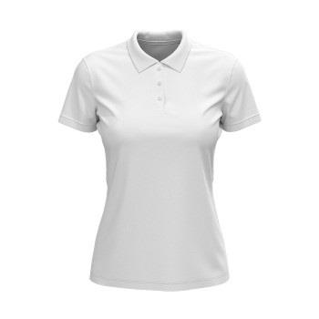Stedman Lux Short Sleeve Polo For Women Hvit bomull X-Small Dame