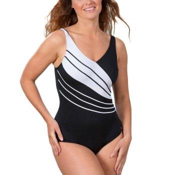 Trofe Chlorine-resistant Swimsuit Svart/Hvit 46 Dame