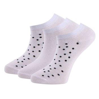 Trofe Cotton Dot Sneaker Socks Strømper 3P Hvit Str 39/42 Dame