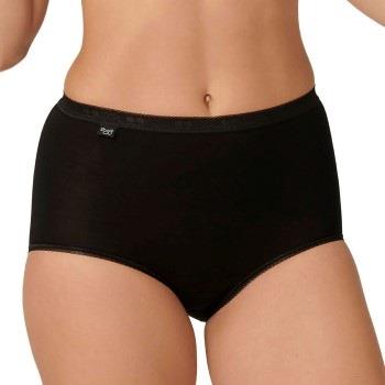 Sloggi Truser 2P Basic Plus Maxi Briefs Svart bomull 52 Dame