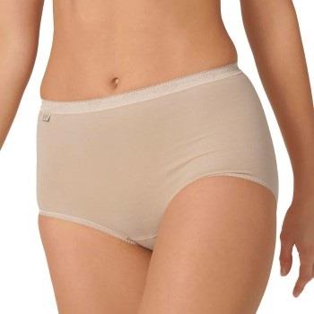 Sloggi Truser 2P Basic Plus Maxi Briefs Beige bomull 46 Dame