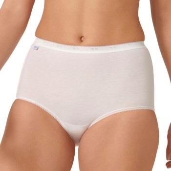 Sloggi Truser 2P Basic Plus Maxi Briefs Hvit bomull 38 Dame