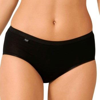 Sloggi Truser 2P Basic Plus Midi Briefs Svart bomull 38 Dame