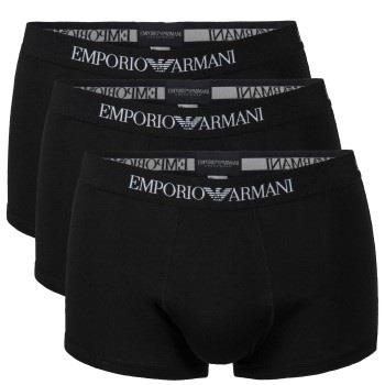 Armani Pure Cotton Trunks 9P Svart bomull Small Herre