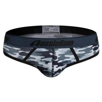 aussieBum 2P CottonSoft Brief Blå bomull Medium Herre