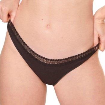 Sloggi Truser 2P GO Ribbed Brazilian Briefs Svart økologisk bomull Sma...