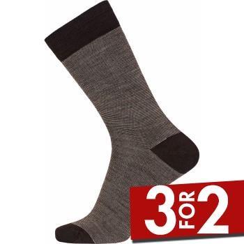 Egtved Strømper Twin Wool Cotton Sock Mørkbrun  Str 45/48