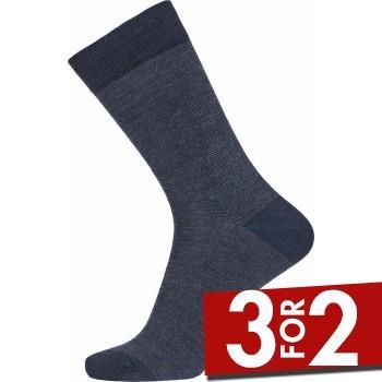 Egtved Strømper Twin Wool Cotton Sock Marine Str 45/48