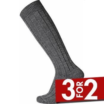 Egtved Strømper Wool Heavy Kneehigh Sock Mørkgrå  ull Str 45/48 Herre