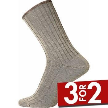 Egtved Strømper Wool No Elastic Rib Socks Sand Str 45/48