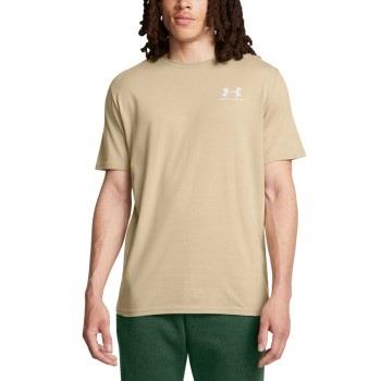 Under Armour Sportstyle LC Short Sleeve Beige Large Herre