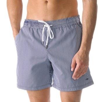 Mey Badebukser Beachport Swim Shorts Hvit/Blå polyester Small Herre