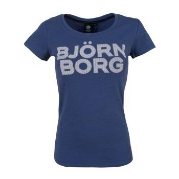 Björn Borg Sport Tamira SS Tee Marine bomull X-Small Dame