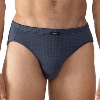 Mey Blue Check Jazz Briefs Mørkblå Small Herre