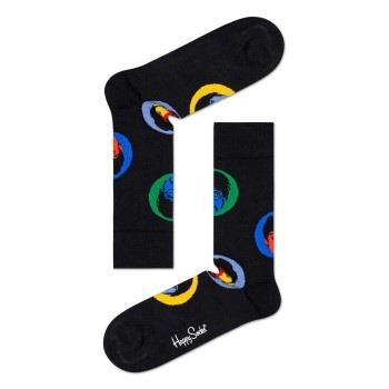 Happy socks Strømper Beatles Bright Spot Sock Svart mønstret bomull St...