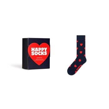 Happy socks Strømper Heart Sock Gift Box Marine mønster bomull Str 36/...