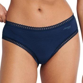 Sloggi Truser 3P GO Crush Hipster Briefs Svart/Blå bomull Medium Dame