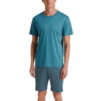 Calida Relax Streamline 2 Short Pyjamas Blå/Blå bomull Small Herre