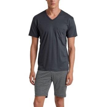 Calida Relax Swiss Edition Short Pyjama Antracit bomull Small Herre