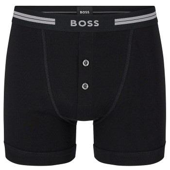 BOSS Original Button Front Shorts Svart bomull Small Herre