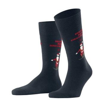 Burlington Strømper Snowboarding Santa Cotton Sock Marine Str 40/46 He...