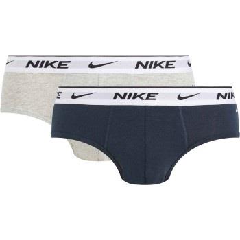 Nike 4P Everyday Cotton Stretch Brief Grå/Blå bomull Small Herre