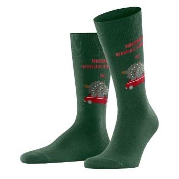 Burlington Strømper X-mas Car Sock Mørkgrørnn  Str 40/46 Herre