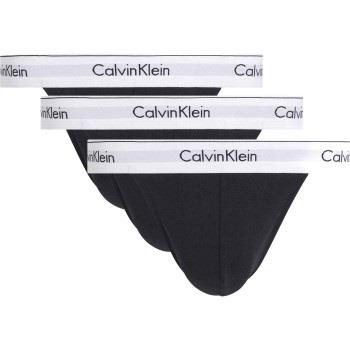 Calvin Klein 3P Modern Cotton Stretch Thong Svart bomull Small Herre