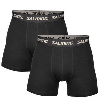 Salming 2P Cotton Boxer Svart bomull Medium Herre