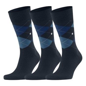 Burlington Strømper 3P Edinburgh Wool Sock Marine Str 40/46 Herre