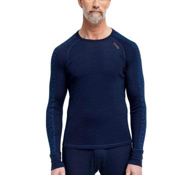 Dovre Jacquard Baselayer Marine ull Small Herre