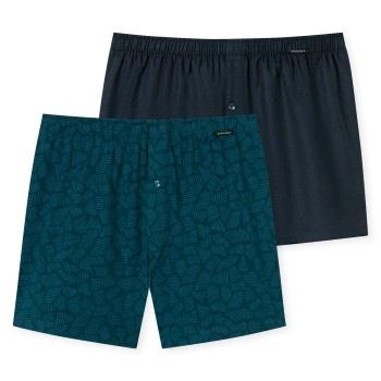 Schiesser 2P Boxershorts multipack Blå Mønster bomull Small Herre