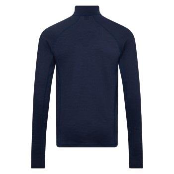 Dovre Wool Zip Single Jersey Marine ull XX-Large Herre