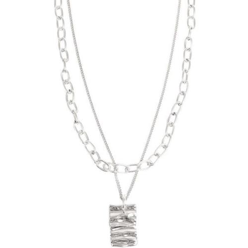A&C Oslo Waves Collection Double Necklace Silver