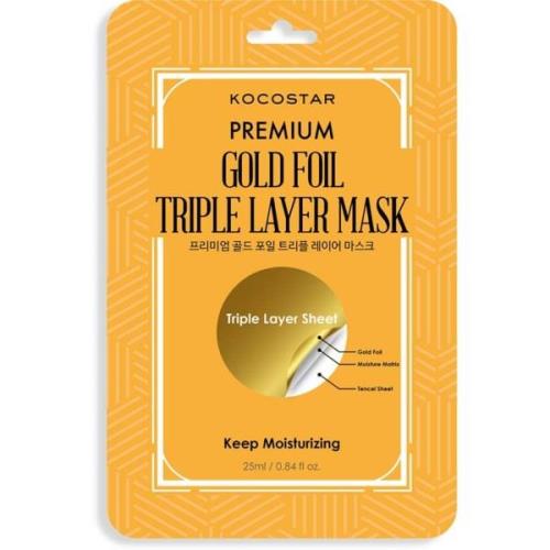 Premium Gold Foil Triple Layer Mask, 34 g Kocostar Ansiktsmaske