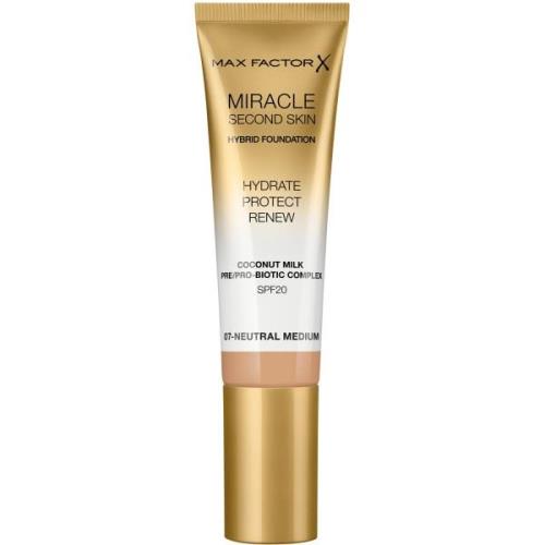 Max Factor Miracle Second Skin Hybrid Foundation 007 Neutr Medium