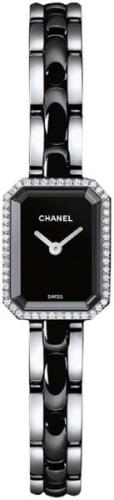 Chanel Dameklokke H2163 Premiere Sort/Keramik 15x19.5 mm
