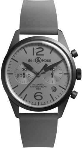 Bell & Ross Herreklokke BRV126-COMMANDO BR 126 Grå/Gummi Ø41 mm