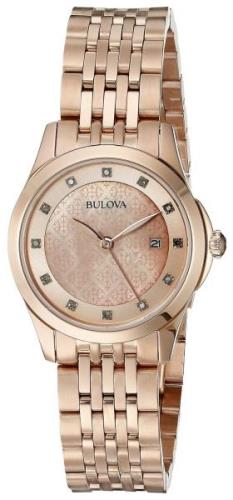 Bulova Dameklokke 97P112 Bracelet Rosegullfarget/Rose-gulltonet stål