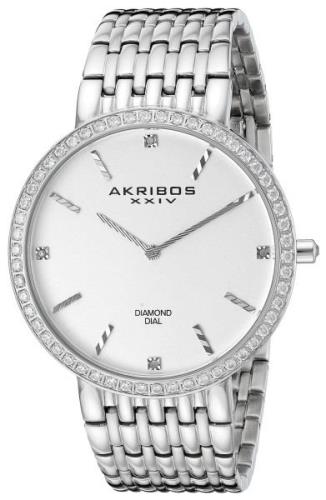 Akribos XXIV Herreklokke AK866SS Diamond Sølvfarget/Stål Ø42 mm