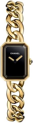 Chanel Dameklokke H3256 Premiere Sort/18 karat gult gull 16x22 mm