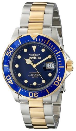 Invicta Herreklokke 17057 Pro Diver Blå/Gulltonet stål Ø40 mm